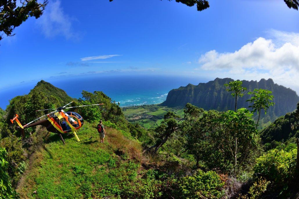 Paradise Helicopters Overlooking Valley